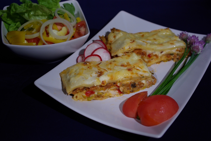 Lasagne with Robi and vegetables